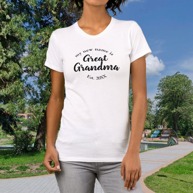 T-shirt Mon nouveau nom est Grand Grand-mère Est (Créateur téléchargé)