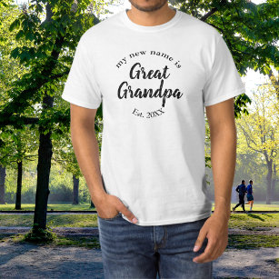 T-shirt Mon nouveau nom est Grand Grand-père Est