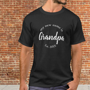 T-shirt Mon nouveau nom est Grand-père Nouveau grand-père