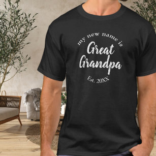 T-shirt Mon nouveau nom est Grand-père sur Black Est