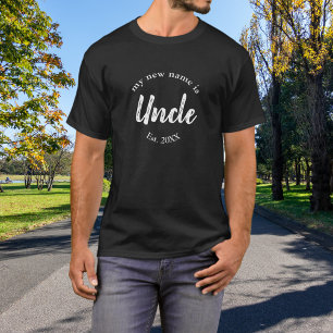 T-shirt Mon nouveau nom est Oncle New Uncle Est sur Noir