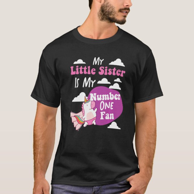 T-shirt Mon Numéro Un Fan Petite Soeur Jeune Soeur (Devant)