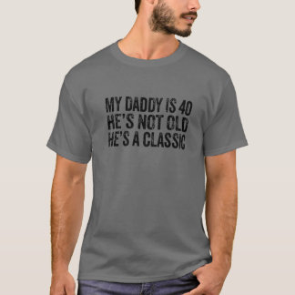T-shirt Mon Papa A 40 Ans Drôle 40E Anniversaire Pères D