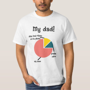 T-shirt Mon Papa, Des Traits Drôle, Des Surprises Personna