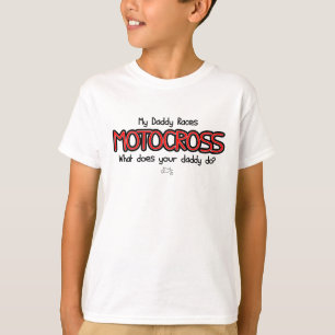 T-shirt Mon papa emballe le tee - shirt de motocross