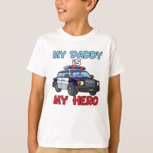 T-shirt Mon Papa Est Mon Héros Police