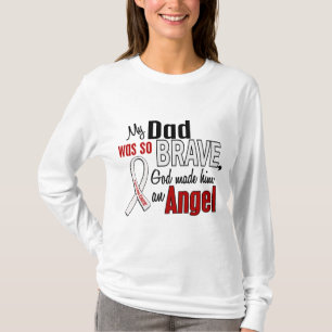 T-shirt Mon papa est un cancer de poumon d'ange