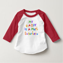Mon papa Math Superhero Toddler Raglan Tee