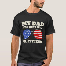 Mon papa vient de devenir citoyen américain Fier a