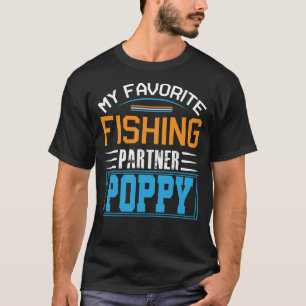 T-shirt Mon partenaire de pêche favori Fête des pères POPP