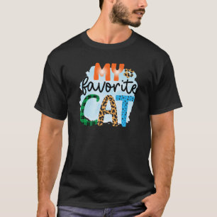 T-shirt Mon patchwork graphique préféré pour chats