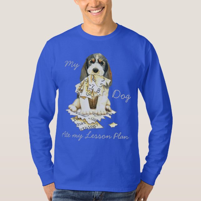 T-shirt Mon PBGV a mangé mon plan de cours (Devant)