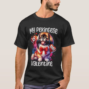 T-shirt Mon pékinois est mon pékinois de la Saint-Valentin