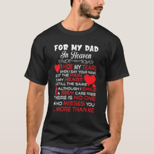 T-shirt Mon Père En Souvenirs Poème Fille Fils Perdu Père