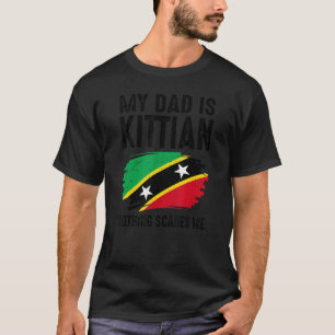 T-shirt Mon père est Kittian saint Kitts Pride Drapeau Pat