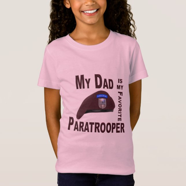 T-Shirt Mon père est mon parachutiste favori (Devant)
