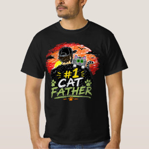 T-shirt Mon père est tellement beau et il porte un chat