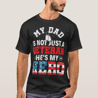 T-shirt Mon père n'est pas seulement un vétéran Il est mon