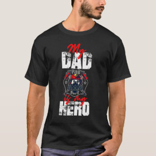 T-shirt Mon Père Pompier Est Mon Héros Fille Fils 1