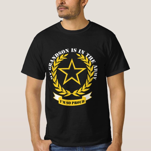 T-shirt Mon petit-fils est dans l'armée (Devant)