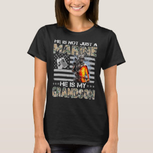 T-shirt Mon Petit-Fils Est Un Grand-Mère Fière De Marine