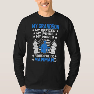 T-shirt Mon Petit-Fils Est Un Policier De Soutien Des Poli