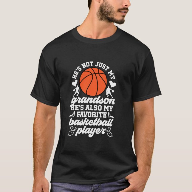 T-shirt Mon Petit-Fils Fier Mimi De Basket-Ball D'Un Baske (Devant)