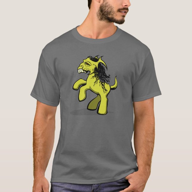 T-shirt Mon petit poney déplaisant (jaune) (Devant)