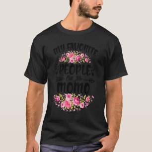 T-shirt Mon peuple favori m'appelle Momo Flower Mother's D