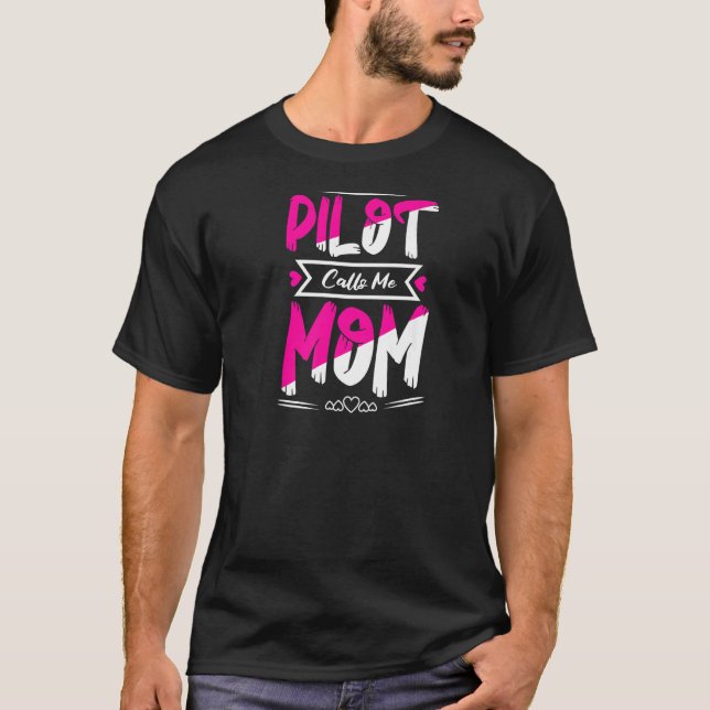 T-shirt Mon Pilote Préféré M'Appelle Maman Vol Aéronef (Devant)
