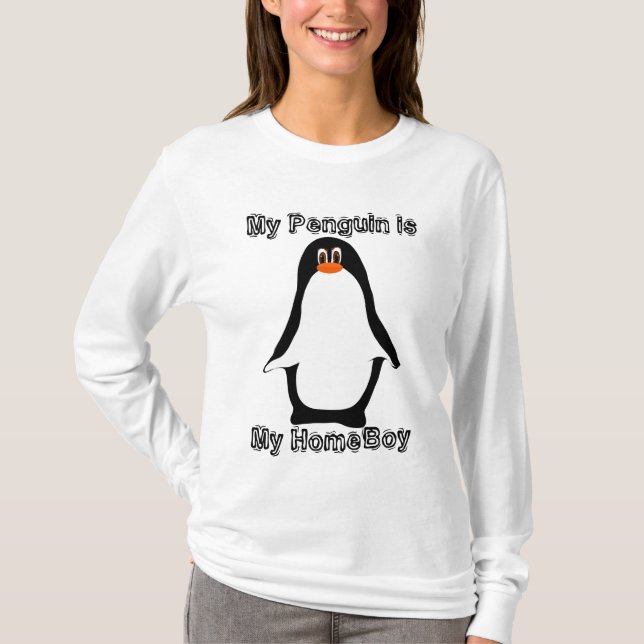 T-shirt Mon pingouin est mon homeBoy (Devant)