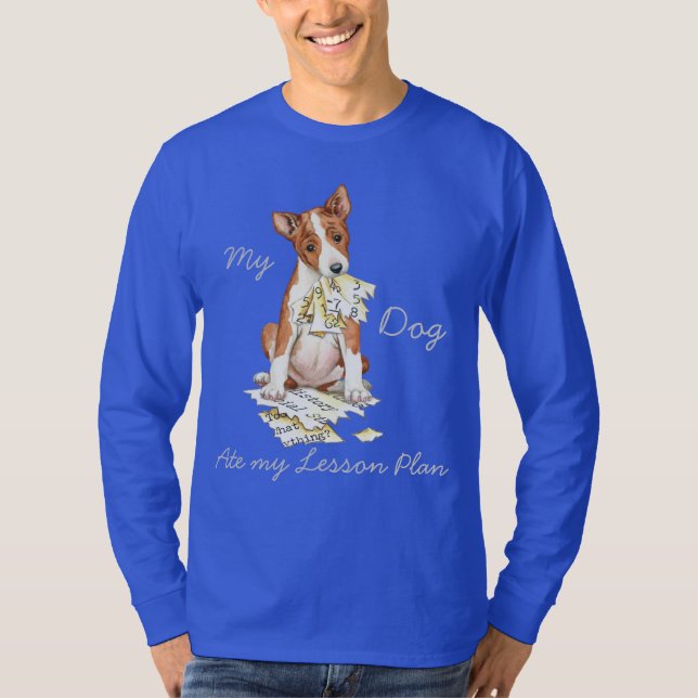 T-shirt Mon Plan De Leçons De Basenji A Mangé Mon Plan (Devant)
