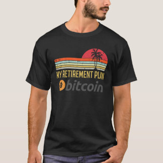 T-shirt Mon plan de retraite Bitcoin Rétro BTC Crypto Cryp