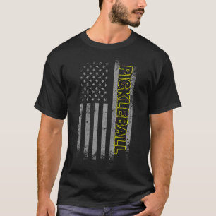 T-shirt Mon plan de retraite Pickleball USA Drapeau 4 juil