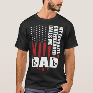 T-shirt Mon Pom-pom girl Favori M'Appelle Papa Cheer Papa