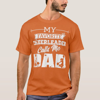 T-shirt Mon Pom-pom girl Favori M'Appelle Papa Cheer Père