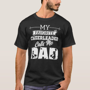 T-shirt Mon Pom-pom girl Favori M'Appelle Papa Cheer Père