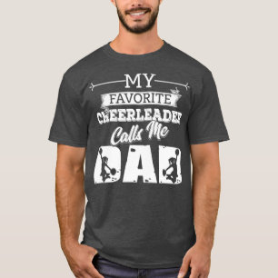 T-shirt Mon Pom-pom girl Favori M'Appelle Papa Cheer Pères