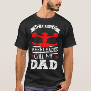 T-shirt Mon Pom-pom girl Favori M'Appelle Papa Happy Père