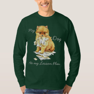T-shirt Mon Pomeranian a mangé mon plan de cours