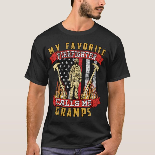 T-shirt Mon Pompier Favori M'Appelle Gramps (Devant)