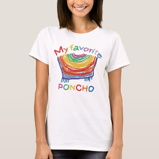 T-shirt Mon Poncho préféré. (Devant)