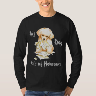 T-shirt Mon Poodle De Jouet A Mangé Mes Devoirs