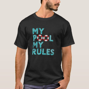 T-shirt Mon pool Mes règles Ocean Swimmer Funny Swange P