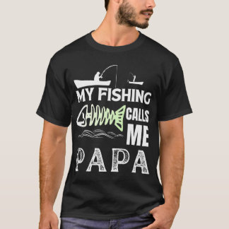 T-shirt Mon pote de pêche m'appelle Papa drôle de pêcheur