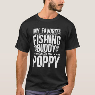 T-shirt Mon préféré copain de pêche Poppy et petit-fils Lo