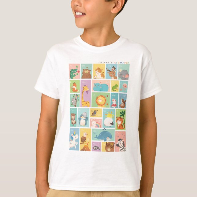 T-shirt Mon premier alphabet ABC Animaux (Devant)