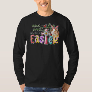 T-shirt Mon premier lapin de Pâques Messy Bun Bunny Chasse