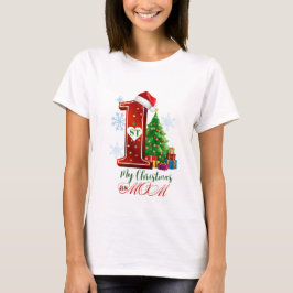 T-shirt Mon premier Noël en maman : Le premier Noël de mam
