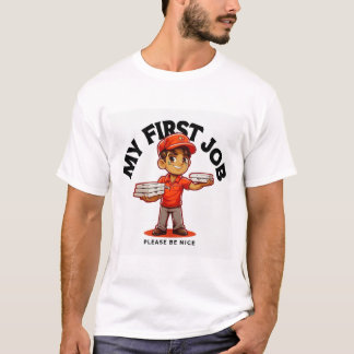 T-shirt Mon premier travail livraison de pizza